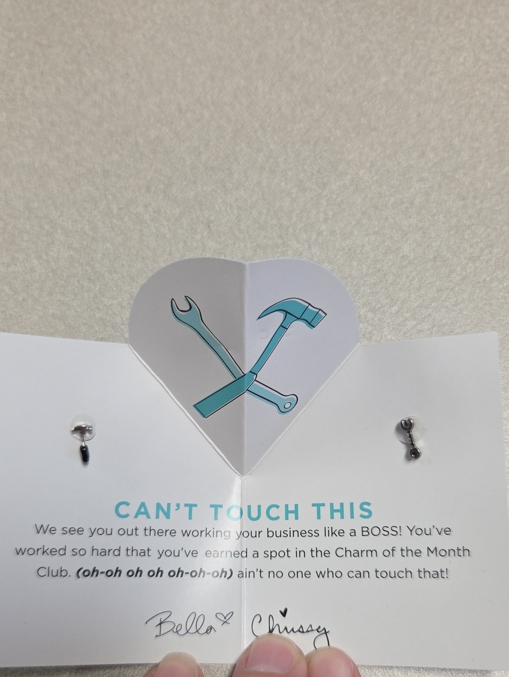 Origami Owl #Charm Of The Month Club Charm Set - PCM0519- Stop, Hammer Time